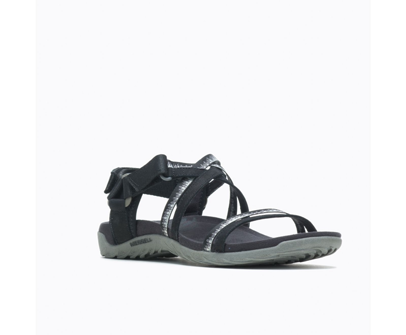 Merrell Terran 3 Cush Lattice Women's Sandals Black | 7506-BZGPT