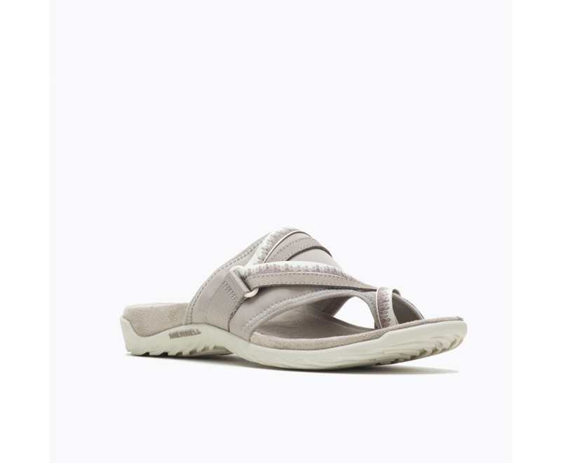 Merrell Terran 3 Cush Post Wide Width Women's Sandals Grey | 3957-QJOEC