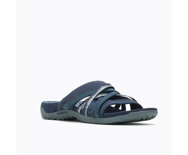 Merrell Terran 3 Cush Slide Women's Sandals Navy | 0346-ORZFB