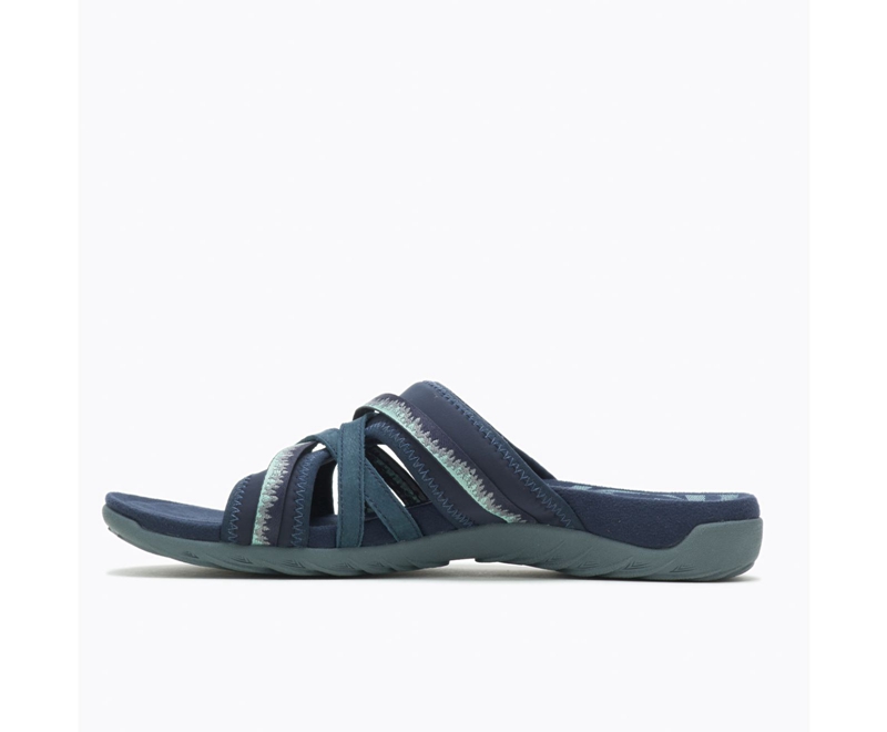 Merrell Terran 3 Cush Slide Women's Sandals Navy | 0346-ORZFB