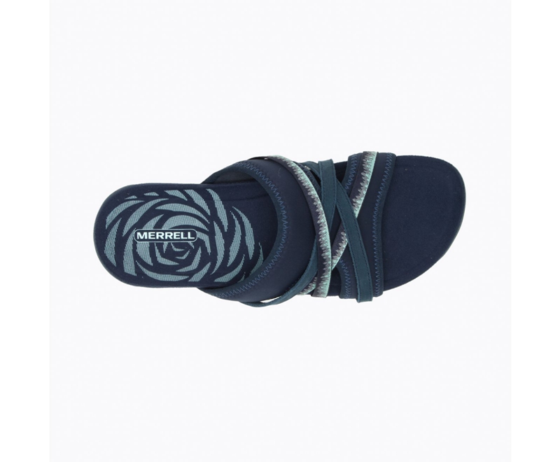 Merrell Terran 3 Cush Slide Women's Sandals Navy | 0346-ORZFB