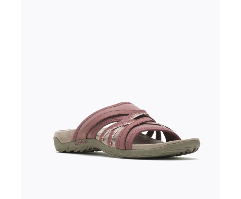 Merrell Terran 3 Cush Slide Women's Sandals Burgundy | 8649-QFYVW