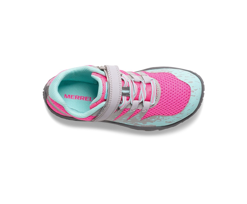 Merrell Trail Glove 5 A/C Kids' Slip Ons Grey / Pink | 0678-OLGRS