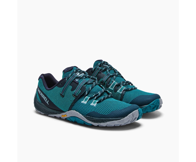 Merrell Trail Glove 6 Women's Trail Running Shoes Blue | 3695-HITXM