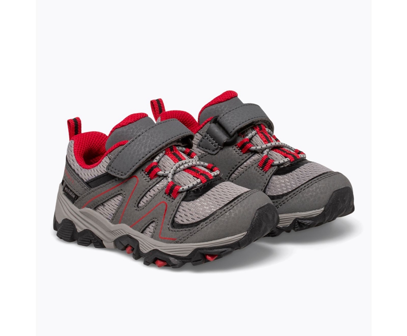 Merrell Trail Quest Jr. Kids' Sneakers Grey / Red / Black | 6342-QKNBY