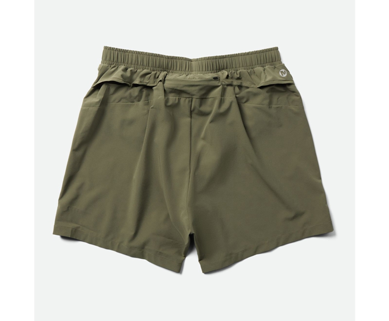 Merrell Trail Running Men's Shorts Olive | 7538-TCDEU