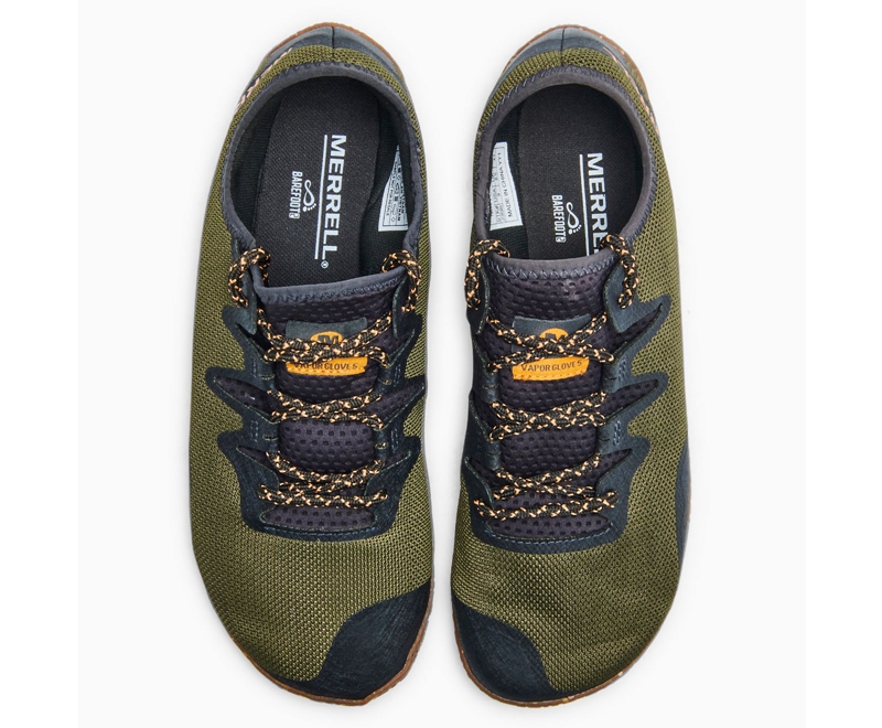 Merrell Vapor Glove 5 Men's Trail Running Shoes Olive | 2986-VWGZB