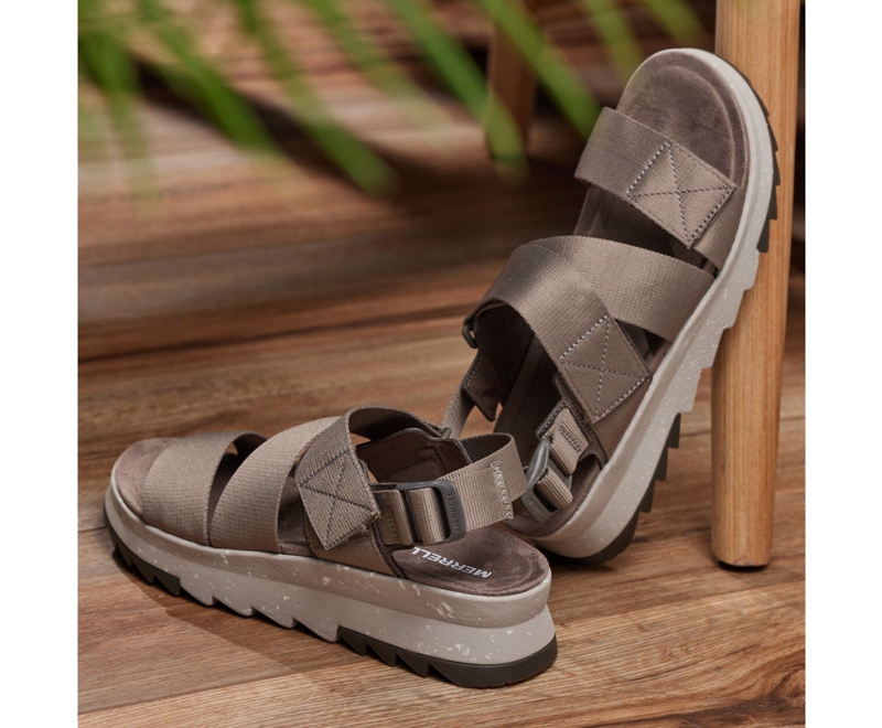 Merrell Alpine Cush Backstrap Women's Sandals Coffee | 0148-YOKTB