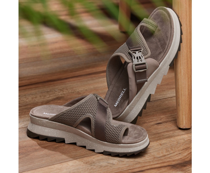 Merrell Alpine Cush Wrap Women's Sandals Coffee | 1728-NUEQP