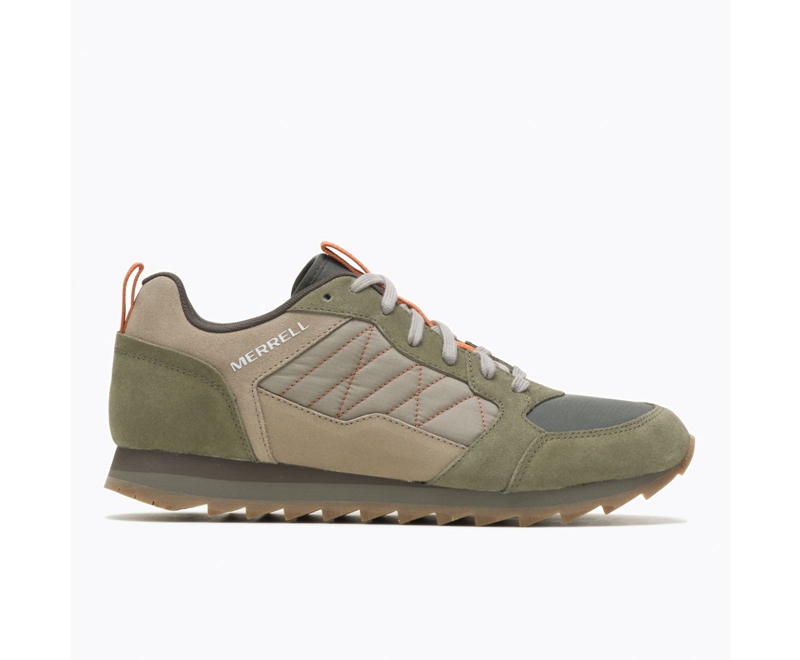 Merrell Alpine Men's Sneakers Olive | 9523-AYBJL