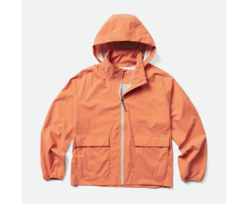 Merrell Alpine Packable Rain Shell Women's Jackets Orange | 6184-ATXEF