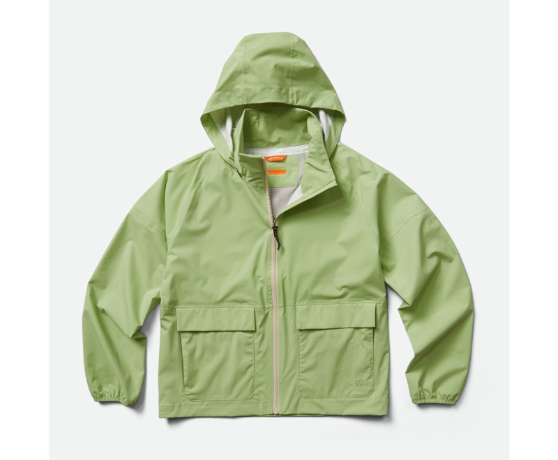 Merrell Alpine Packable Rain Shell Women's Jackets Green | 9752-WSPMV