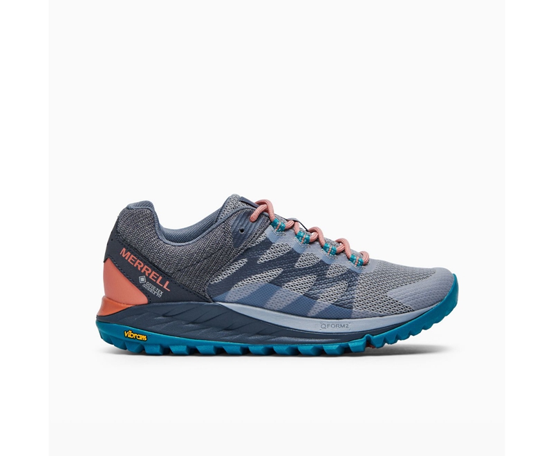 Merrell Antora 2 GORE-TEX® Women's Trail Running Shoes Deep Grey | 1240-JENPI