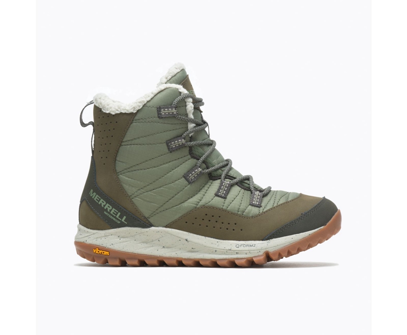 Merrell Antora Women's Work Boots Olive | 7032-GQSUN