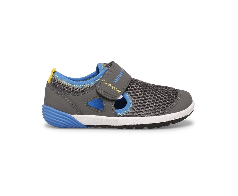 Merrell Bare Steps® H2O Kids' Sneakers Grey / Black / Royal | 1583-NDBWX