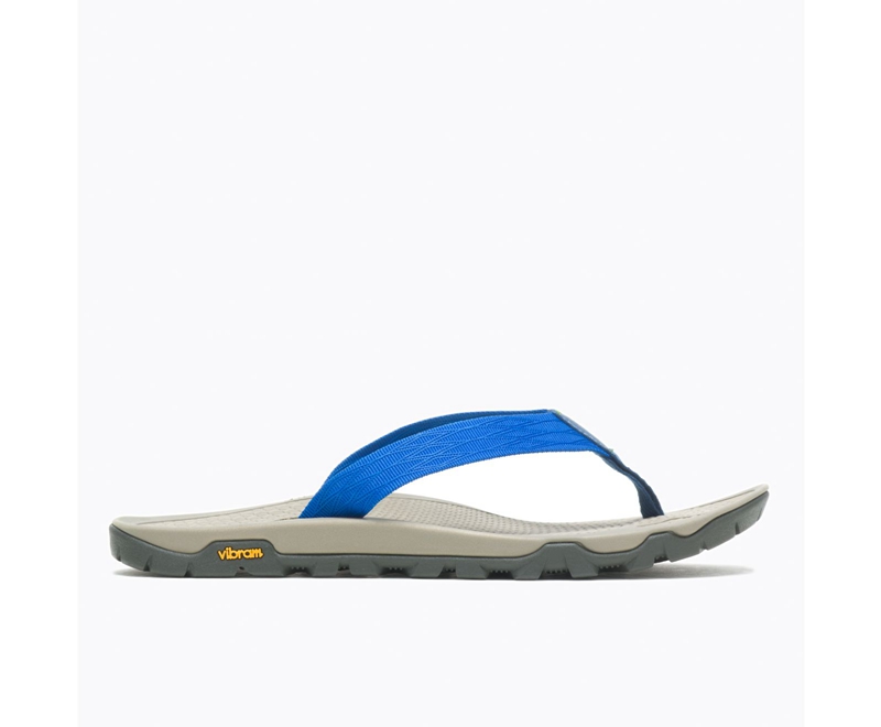 Merrell Breakwater Flip Men's Flip Flops Blue | 9026-UPYKL