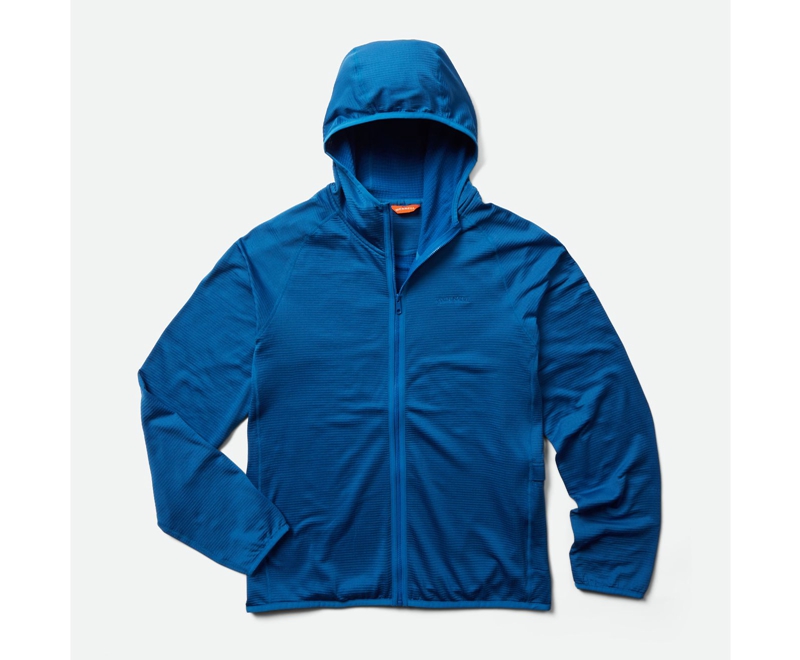 Merrell Geotex Full Zip Men's Hoodie Blue | 5146-ELNKH