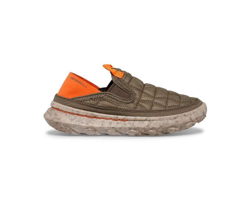 Merrell Hut Moc 2.0 Kids' Casual Shoes Olive | 9583-SOMPJ