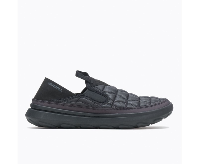 Merrell Hut Moc 2 Men's Slip Ons Black | 3640-PZVAH