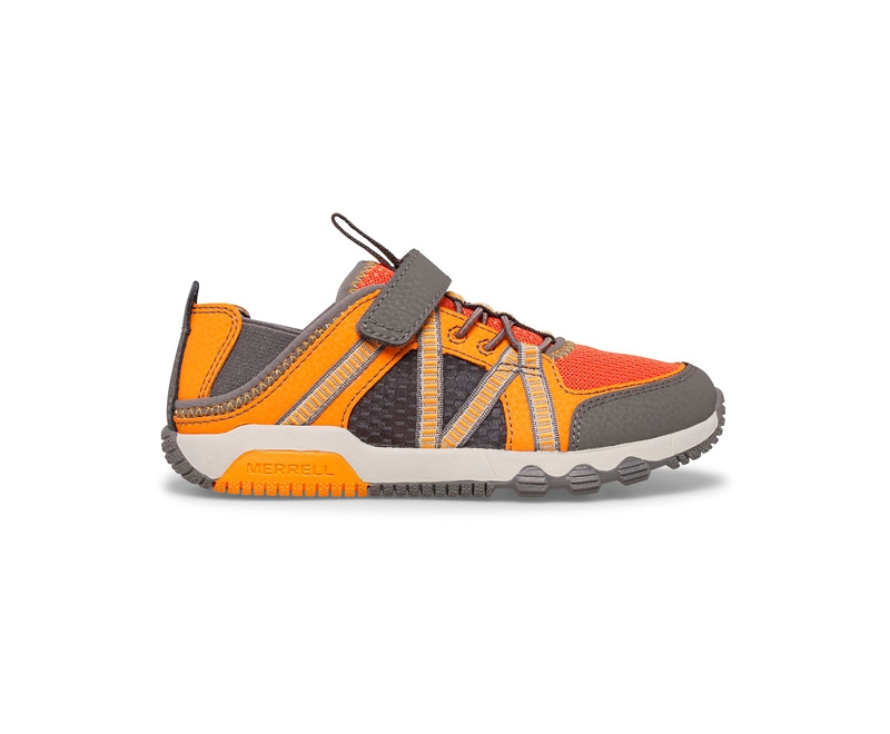 Merrell Hydro Free Roam Kids' Sandals Grey / Orange | 4630-ZPQKU