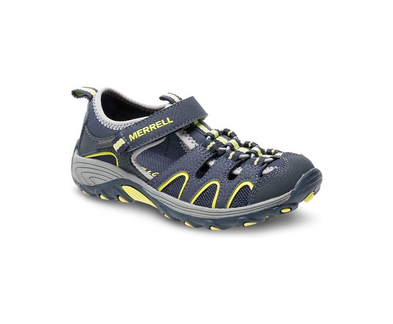 Merrell Hydro H2O Kids' Sandals Navy / Light Green | 1045-ZHDOX