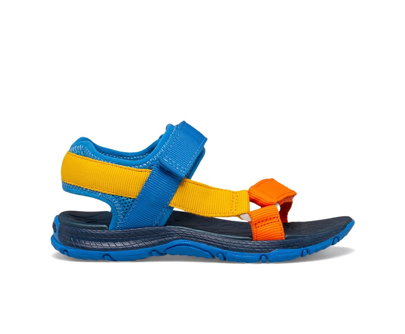 Merrell Kahuna Web Kids' Sandals Blue Multicolor | 5296-LHDRE