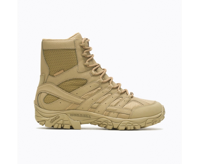 Merrell Moab 2 8" Tactical Men's Waterproof Boots Khaki | 7985-IFNTV