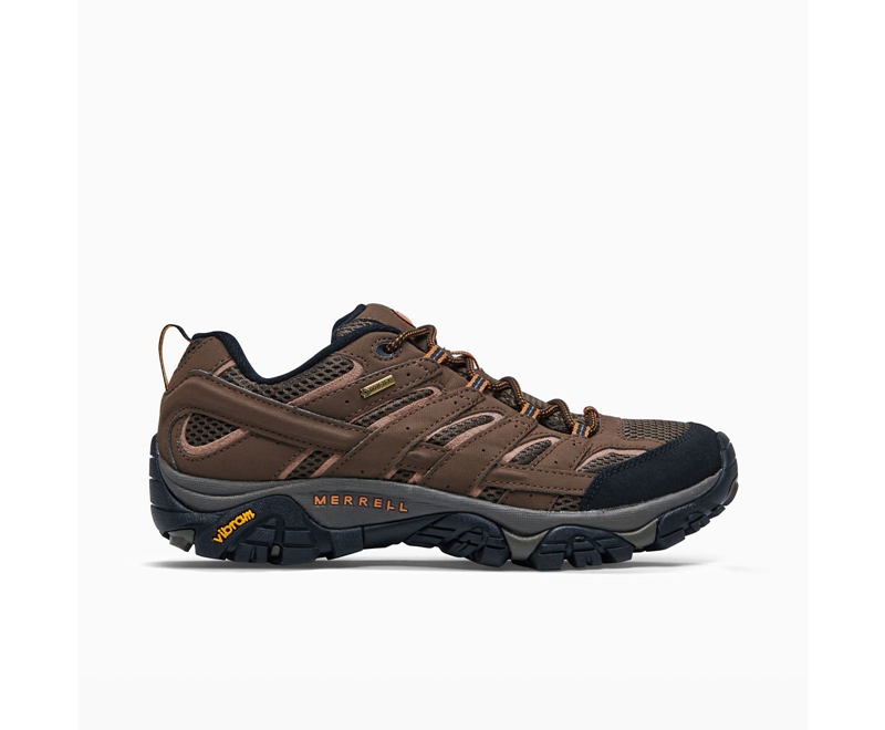 Merrell Moab 2 GORE -TEX® Wide Width Men's Hiking Shoes Coffee | 4619-FPCGY