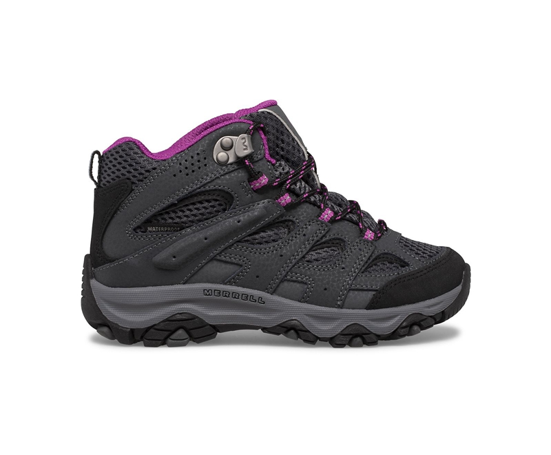 Merrell Moab 3 Mid Kids' Waterproof Boots Grey | 7265-MYXAV