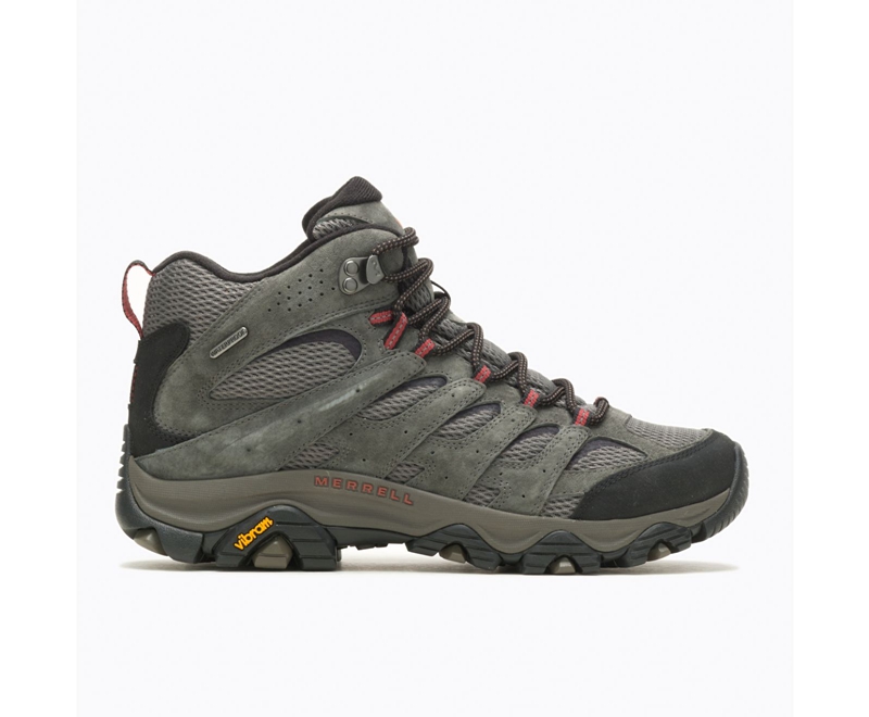 Merrell Moab 3 Mid Wide Width Men's Work Boots Olive | 8725-SVMJE