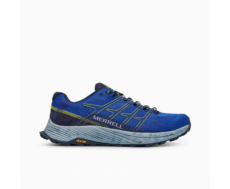 Merrell Moab Flight Men's Trail Running Shoes Deep Blue | 0176-KIGNH