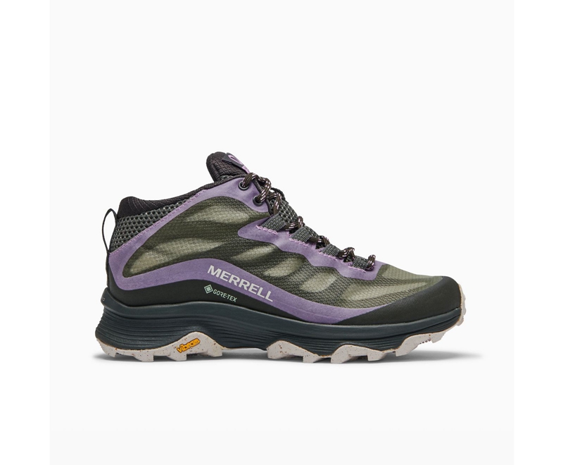 Merrell Moab Speed Mid GORE-TEX® Women's Casual Boots Purple / Olive | 6430-NVJIB