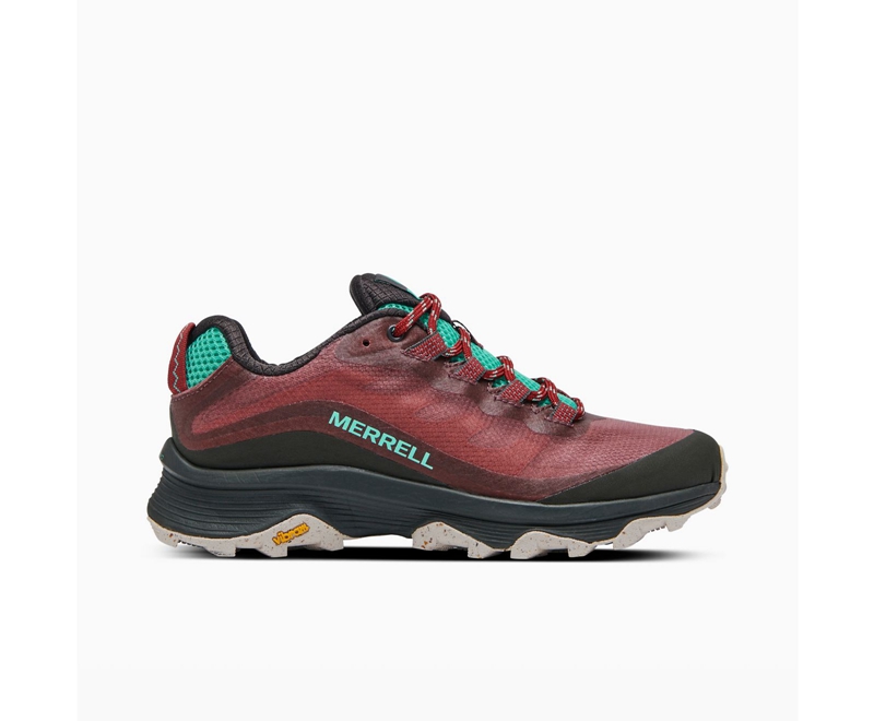 Merrell Moab Speed Women's Hiking Shoes Burgundy | 7402-LZDVM