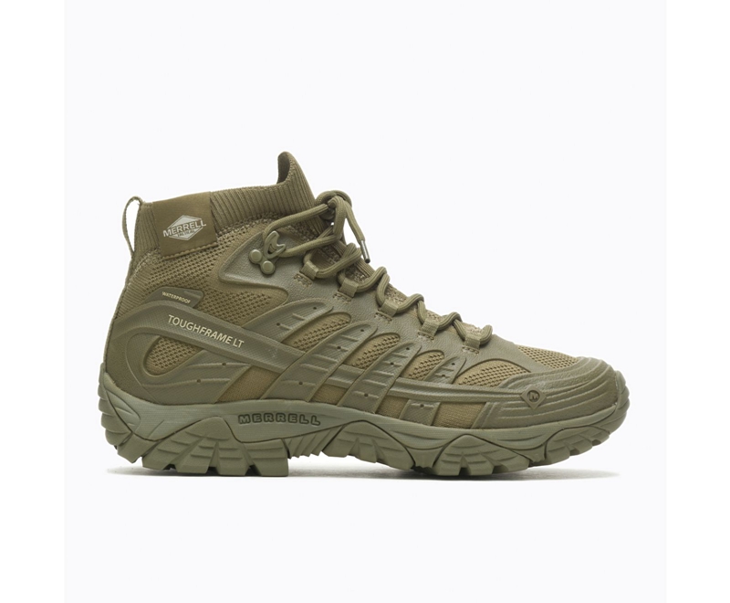 Merrell Moab Velocity Tactical Mid Men's Waterproof Boots Olive | 5382-CUWAG