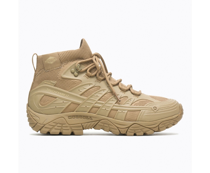 Merrell Moab Velocity Tactical Mid Men's Waterproof Boots Khaki | 6294-STPUV