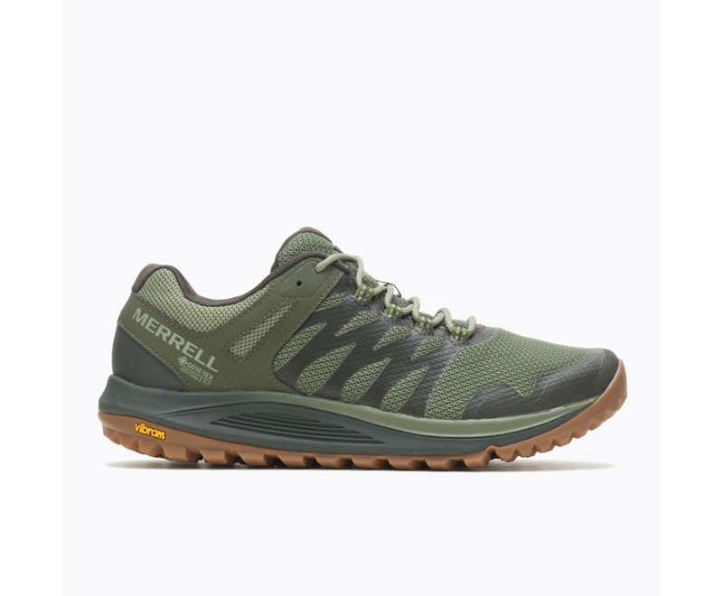 Merrell Nova 2 GORE-TEX® Men's Running Shoes Olive | 5704-SKIQJ