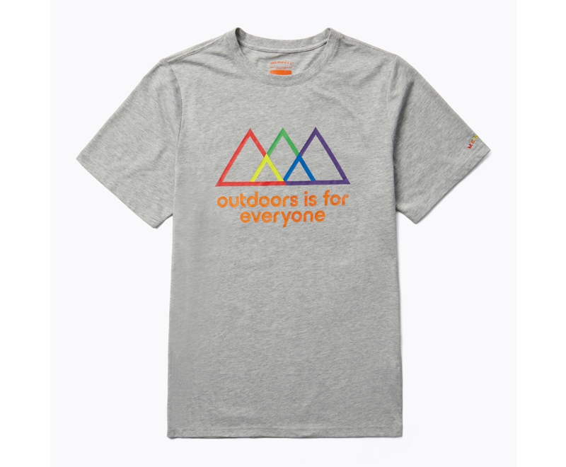 Merrell Outdoors Is For Everyone Women's T Shirts Grey | 2397-JFRUI