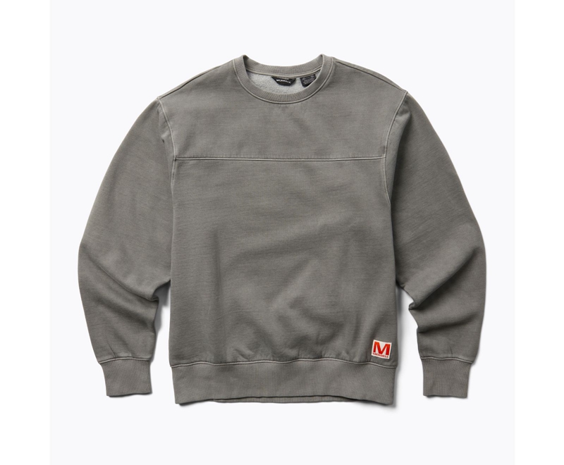 Merrell Scout Crew Men's Sweatshirts Grey | 9628-VZICX