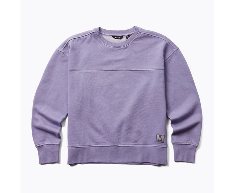 Merrell Scout Crew Women's Sweatshirts Purple | 0258-BYXKZ