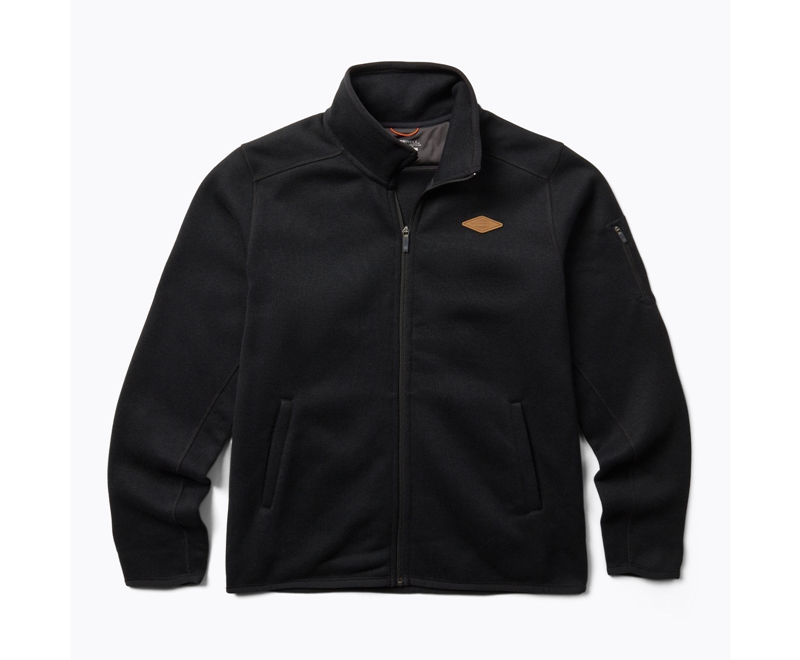 Merrell Sweater Weather Full Zip Men's Jackets Black | 7240-RIBQS