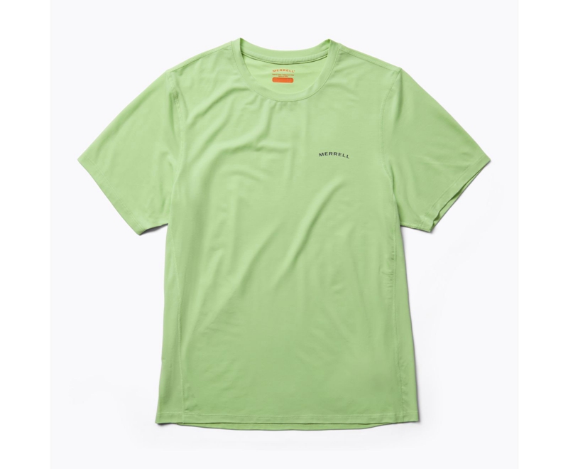 Merrell Tencel™ Sleeve Men's T Shirts Green | 6917-DEFMW