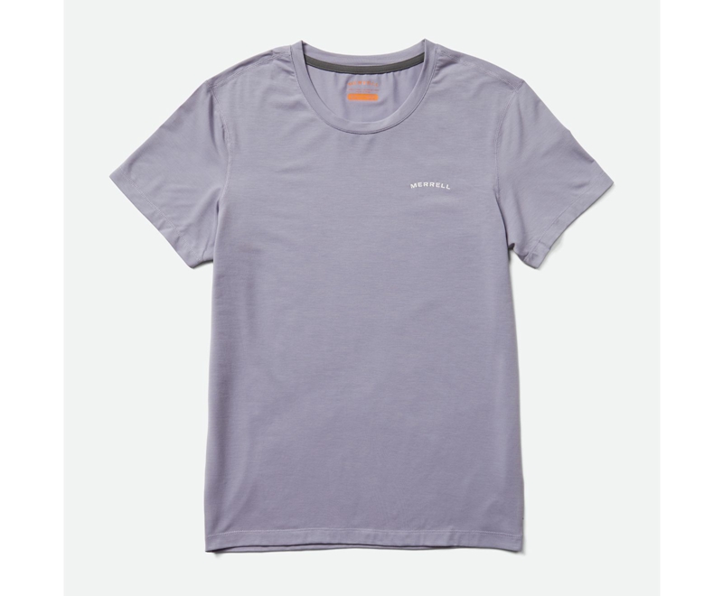 Merrell Tencel™ Sleeve Women's T Shirts Silver | 7528-NJRBP