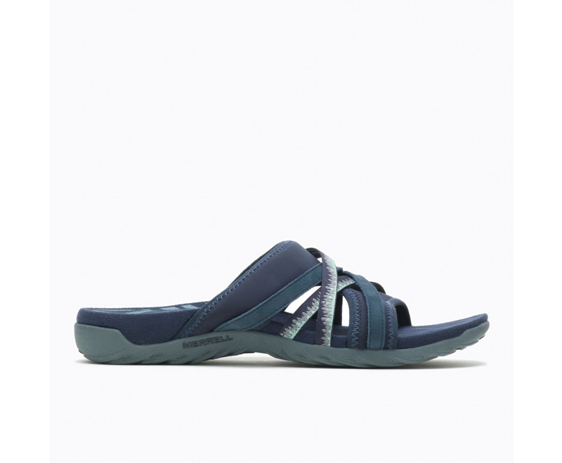 Merrell Terran 3 Cush Slide Women's Sandals Navy | 0346-ORZFB