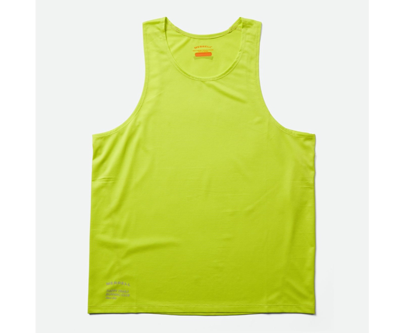 Merrell Trail Running Singlet Men's Vest Deep Yellow | 0721-DCBQU