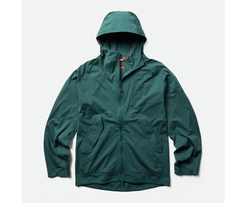 Merrell Whisper Rain Shell Men's Jackets Green | 3759-BKXFU